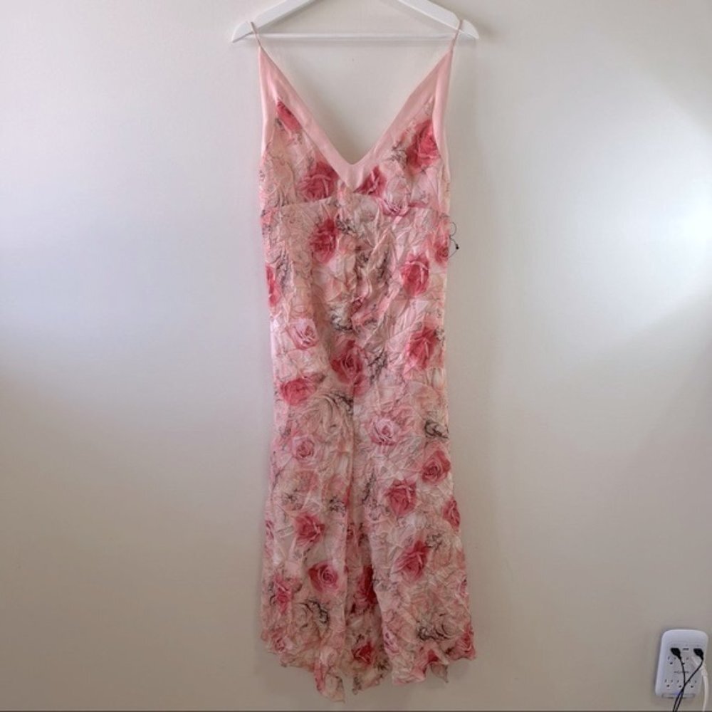 Vintage Y2K Andy The-Anh Midi Floral Slip Dress Size 8